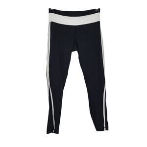 Lululemon Black & White High Waist Leggings Size 4 Stretchy Yoga Pants Athletic